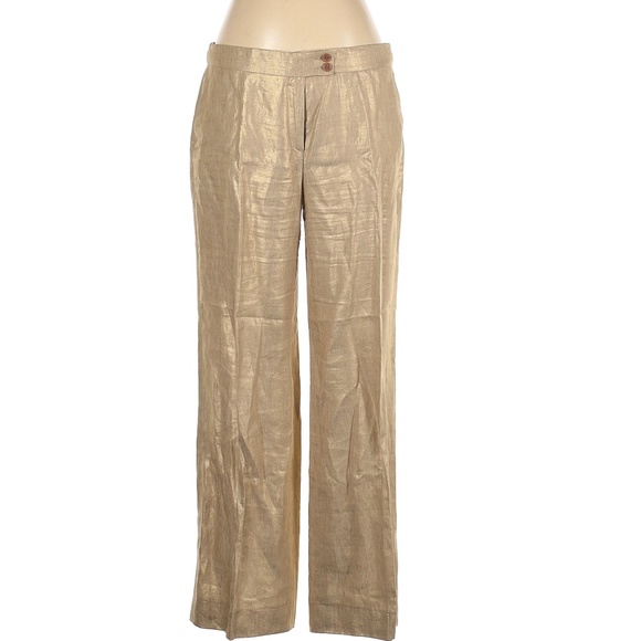 ETRO Linen Wide Leg Pants (Size Large)